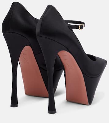 Plateau-Pumps Yigit aus Satin | Amina Muaddi