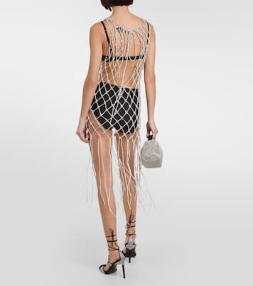 Verziertes Minikleid aus Mesh | Giuseppe di Morabito