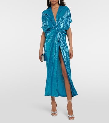 Kimel sequined gathered midi dress | Dodo Bar Or