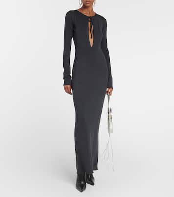 Abito lungo in seta con cut-out | Magda Butrym