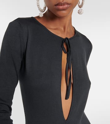 Abito lungo in seta con cut-out | Magda Butrym