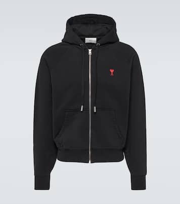Ami De Cœur cotton jersey zip-up hoodie | Ami Paris