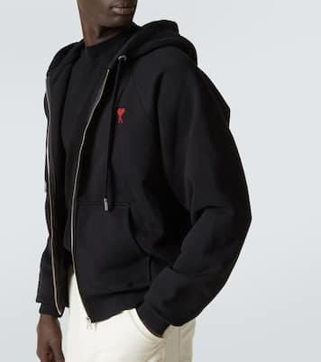 Ami De Cœur cotton jersey zip-up hoodie | Ami Paris