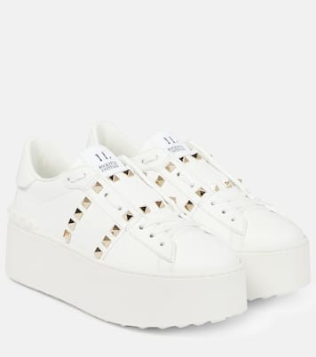 Plateau-Sneakers Rockstud Untitled aus Leder | Valentino Garavani