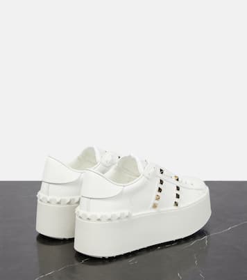 Plateau-Sneakers Rockstud Untitled aus Leder | Valentino Garavani