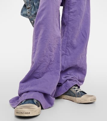 Paris distressed denim mules | Balenciaga