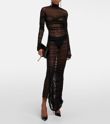 Abito lungo in mesh | Mugler