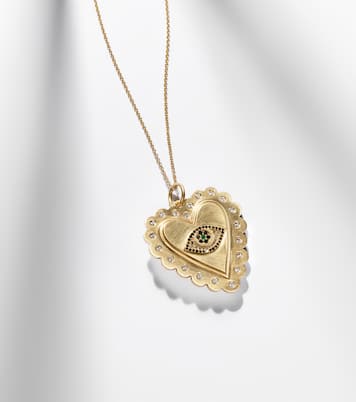 Collana in oro 18kt con diamanti e tsavoriti | Ileana Makri