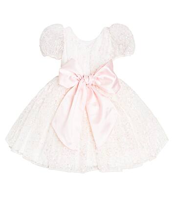 Ludovica embellished puff-sleeve tulle dress | Monnalisa