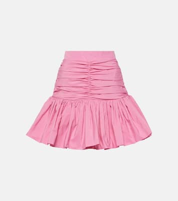 Ruffled high-rise faille miniskirt  | Patou