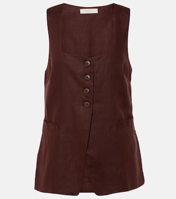 Maya linen vest | Faithfull