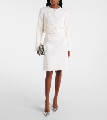 Cropped wool-blend tweed jacket | Dolce&Gabbana