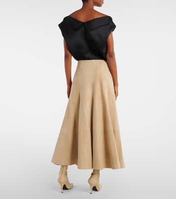 Midirock Lenno aus Veloursleder | Khaite