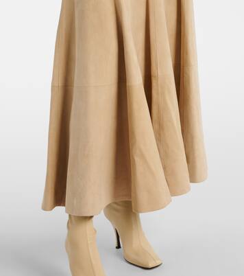 Midirock Lenno aus Veloursleder | Khaite