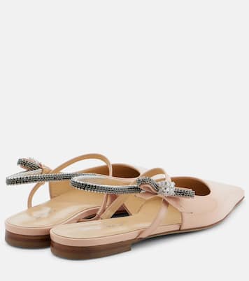Crystal Cube patent leather slingback flats | Mach & Mach