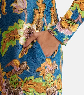 Swing printed devorée velvet maxi dress | La DoubleJ