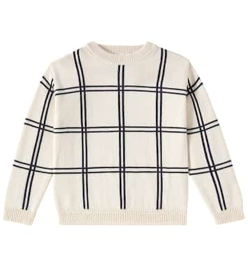 Erwin checked wool and cotton sweater | Bonpoint