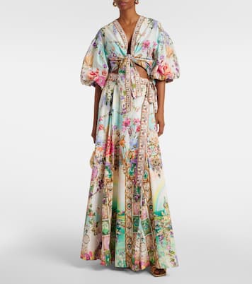 Falda envolvente de algodón estampada | Camilla