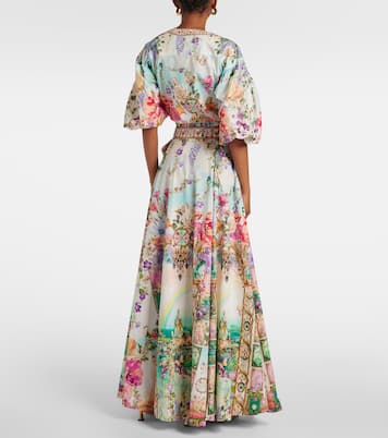 Falda envolvente de algodón estampada | Camilla