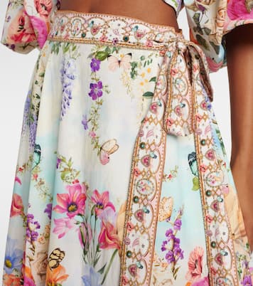 Falda envolvente de algodón estampada | Camilla