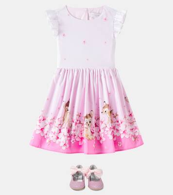 x Disney® vestido de algodón estampado | Monnalisa