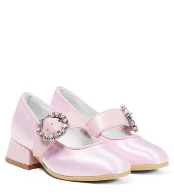 Dorothy embellished satin ballet flats | Monnalisa