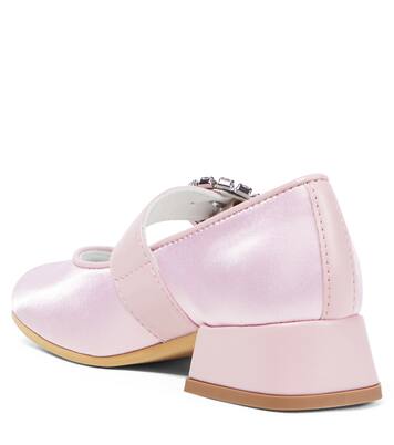 Dorothy embellished satin ballet flats | Monnalisa