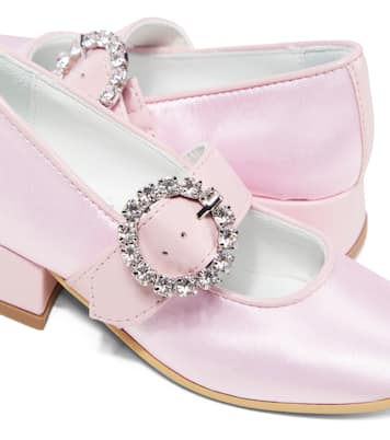 Dorothy embellished satin ballet flats | Monnalisa