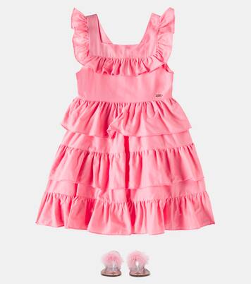 Ruffled tiered cotton dress  | Patachou