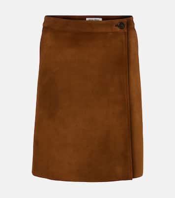 Suede miniskirt | Miu Miu