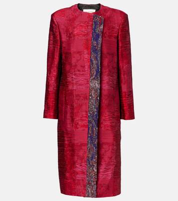 Manteau en jacquard de coton mélangé | Dries Van Noten