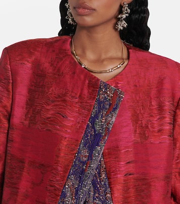 Manteau en jacquard de coton mélangé | Dries Van Noten