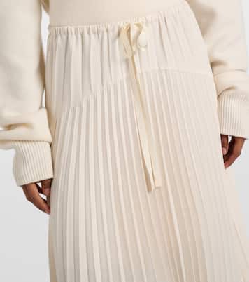 Falda midi a capas plisada | Vince