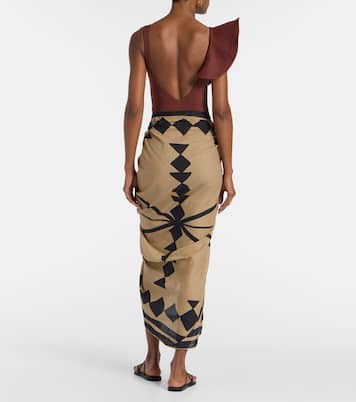 Bedruckter Pareo aus Baumwolle | Johanna Ortiz