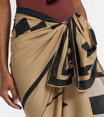 Bedruckter Pareo aus Baumwolle | Johanna Ortiz