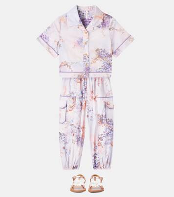 Cascadian floral cotton poplin cargo pants | Zimmermann Kids