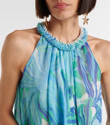 Robe Cleo imprimée en coton | Poupette St Barth