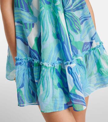 Robe Cleo imprimée en coton | Poupette St Barth