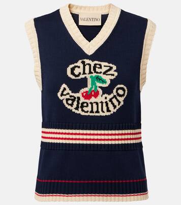 Chez Valentino cotton sweater vest | Valentino