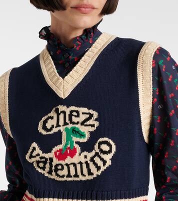 Chez Valentino cotton sweater vest | Valentino