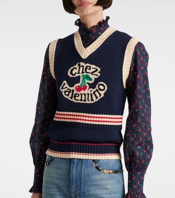 Chez Valentino cotton sweater vest | Valentino