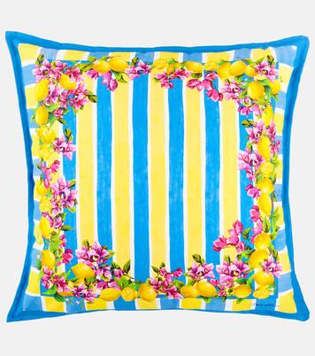 Taormina striped cotton cushion | Dolce&Gabbana Casa