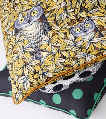 Civette silk and cotton-blend cushion | Fornasetti