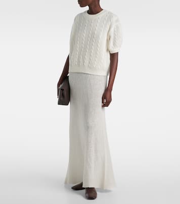 Kenzie cable-knit cashmere and silk sweater | Lisa Yang