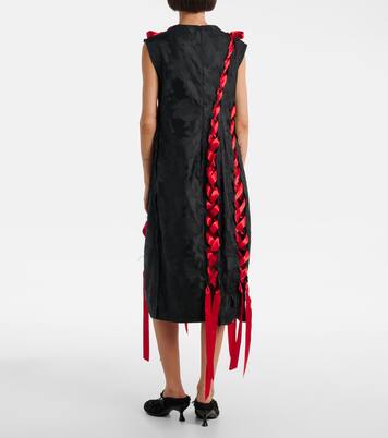 Robe midi en brocart et satin | Simone Rocha