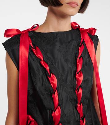 Robe midi en brocart et satin | Simone Rocha