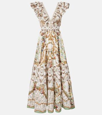 Robe longue en coton à fleurs  | Camilla