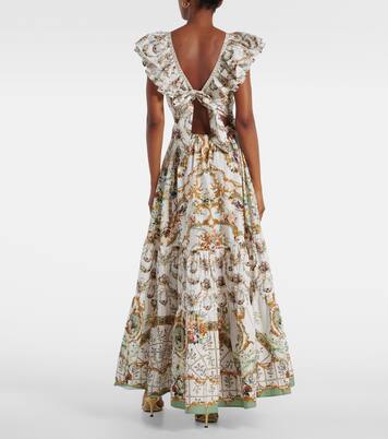 Robe longue en coton à fleurs  | Camilla