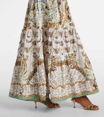 Robe longue en coton à fleurs  | Camilla