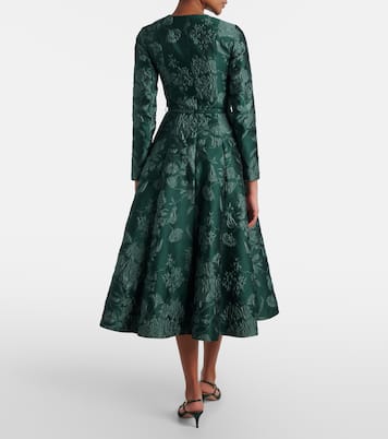 Capucine floral cloqué midi dress | Emilia Wickstead